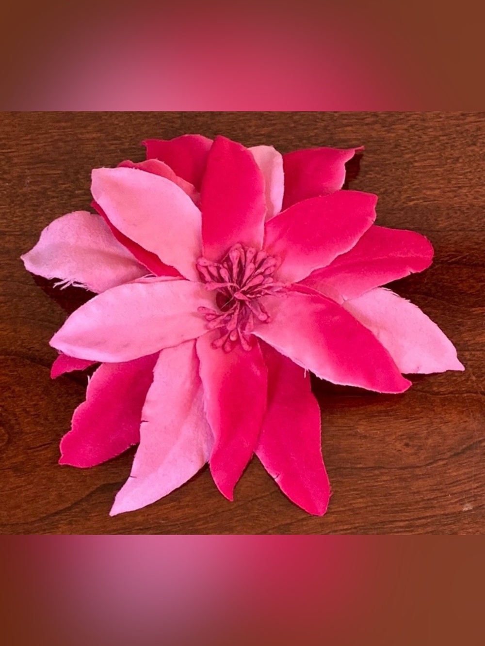 Pink Ombreโ Petal Flower Fairycore Cottagecore Boho Whimsical Coquette Pin